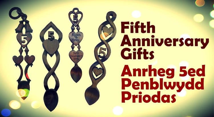 Welsh Love Spoons as 5th Anniversary Gifts